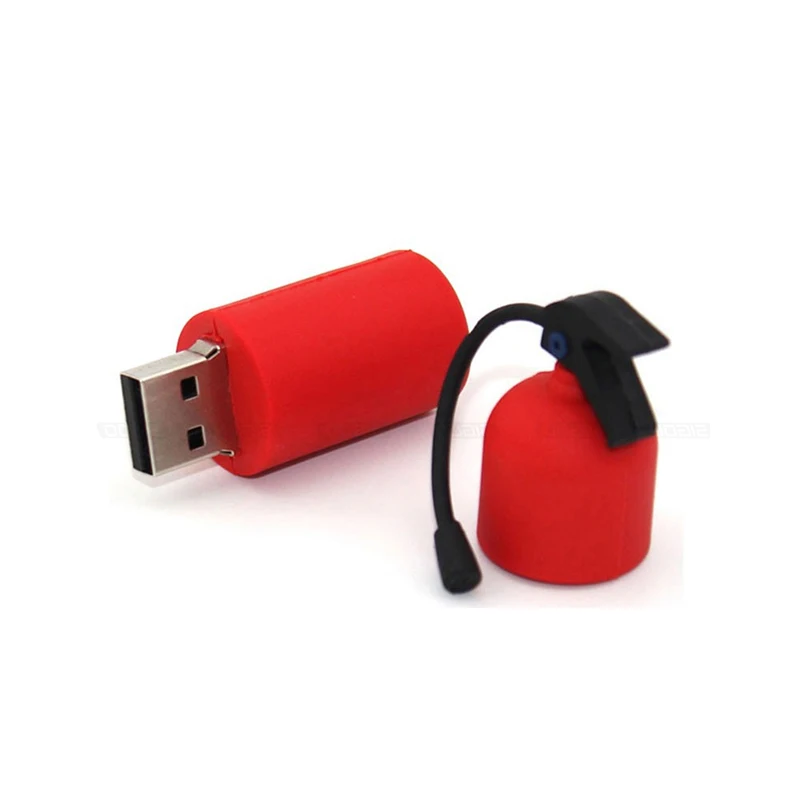 USB флеш-накопитель мультфильм Огнетушитель флеш-накопитель 4 GB/8 GB/16 GB/32 GB/64G нового дизайна с рисунком пожарного memory stick креативный подарок флэш-накопитель