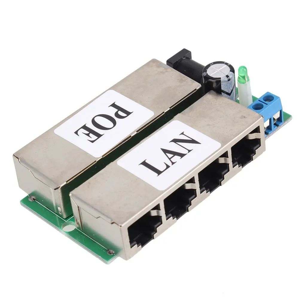 4 порта локальной сети POE мощность по Ethernet маршрутизатор инжекторный модуль для IP