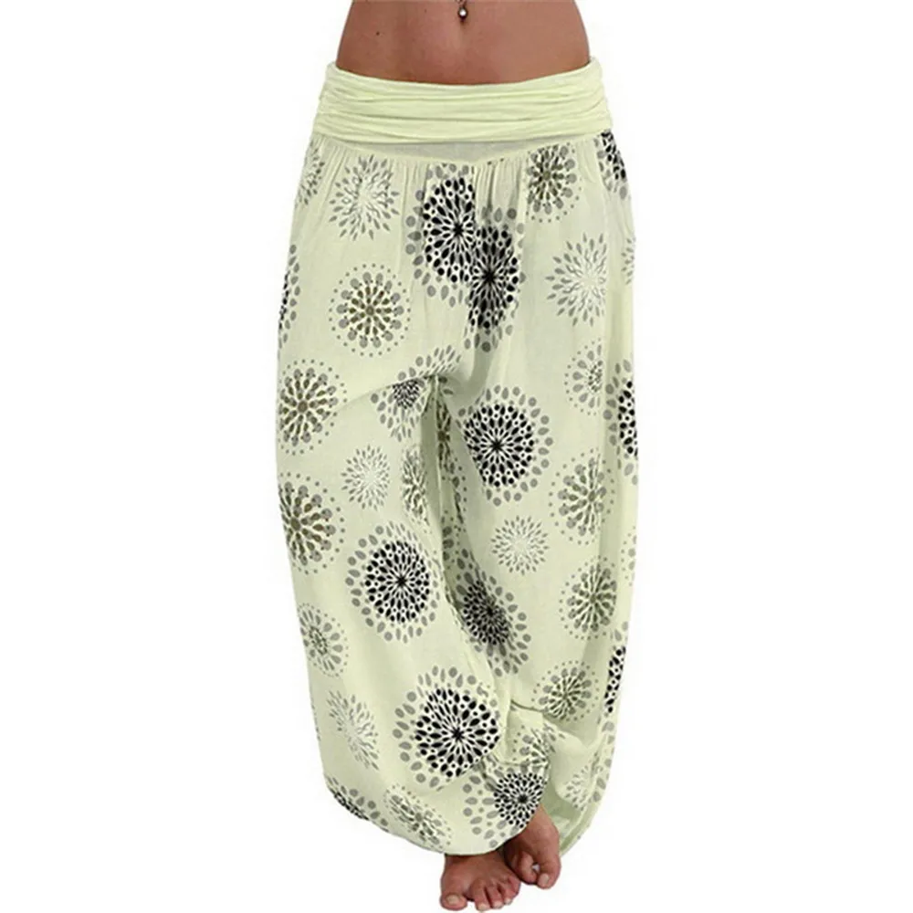 

Women Harem Pants Plus Size High Waist Loose Wide Leg Pants Pockets Casual Palazzo Baggy Clubwear Trousers 2019 Pantalon Femme