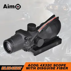 AIM O Red Dot ACOG 4X32C прицел с маскировкой волоконный прицел для страйкбола AO1004