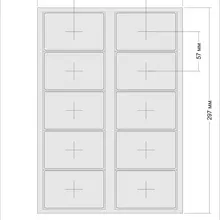 TK4100 EM/ID карты вкладки A4 Размеры(2x5 шт