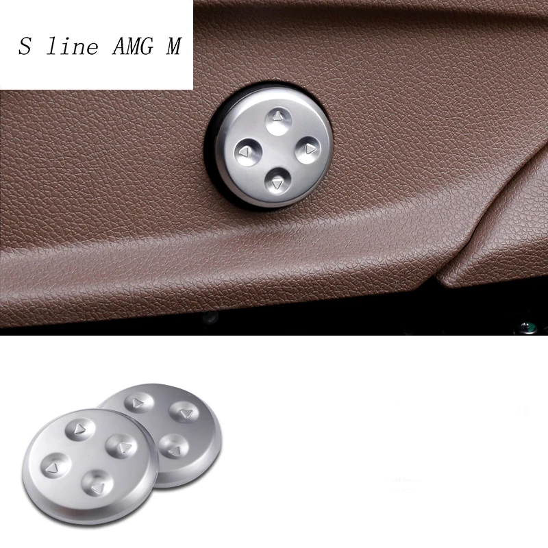 2 шт. автомобилей Стайлинг хром сиденье отрегулировать кнопка включения обложки Панель Накладка для Mercedes-Benz КЗС/CLS/E/ C класса W205 W213 аксессуары