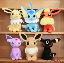 Eevee Leafeon Espeon Umbreon Vaporeon Flareon Glaceon Jolteon Sylveon Pikachu Plush Toys Soft Stuffed Animal Dolls 30cm 9 Types