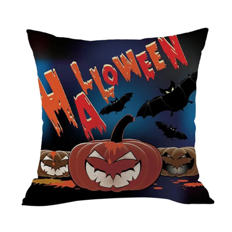 Happy Halloween Pillow Cases  Linen Happy Sofa  Throw Pillow Cushion Cover Home Decor Pillow Drop shipping product      X0818#304