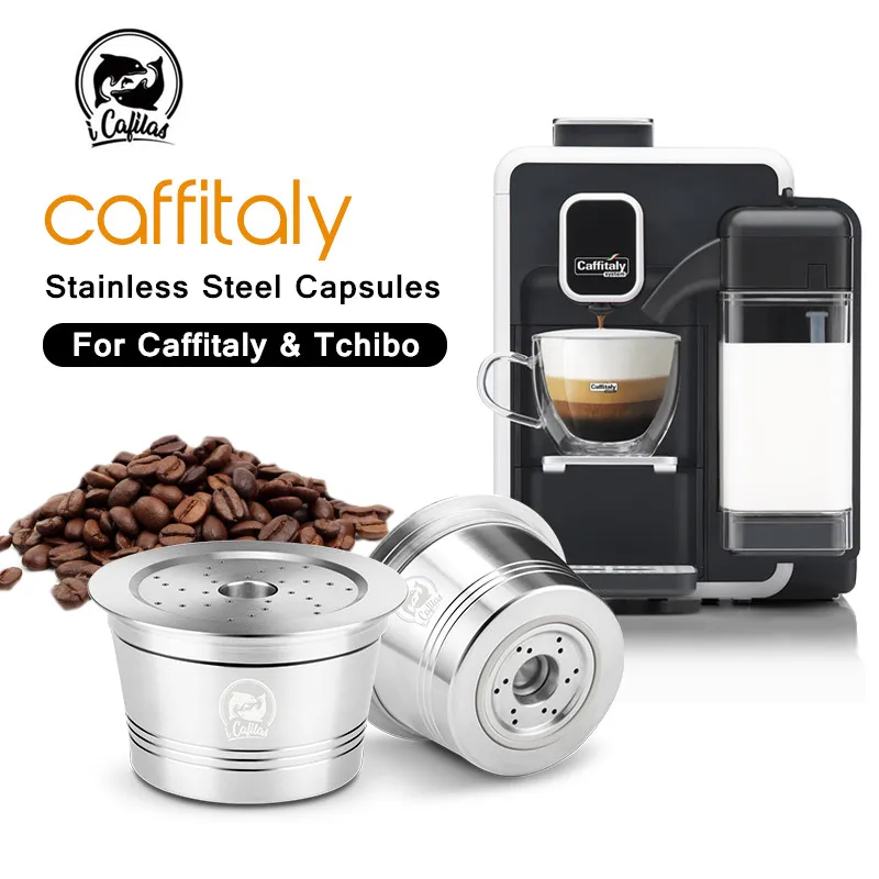 

ICafilas Crema Coffee Filters For Caffitaly Minipresso CA Tchibo ALDI Refillable Reusable Stainless Steel Coffee Capsule Pods