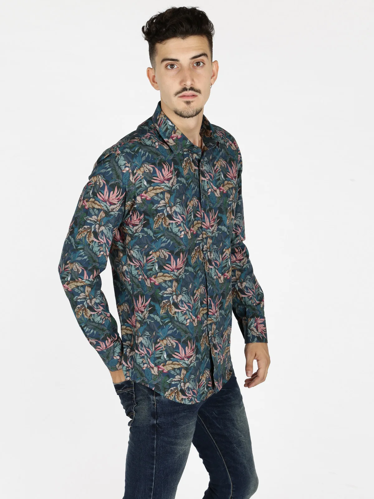 Flower Shirt slim fit-in Casual Shirts from Men's Clothing on ...