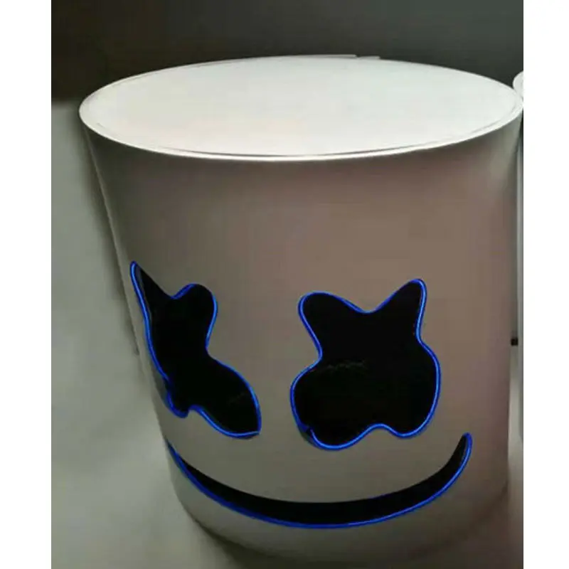 DIY тренд DJ шлем в форме маршмеллоу EVA провод светодиодный Косплей Marshmello Prop для Хэллоуина бара светится в темноте маски для косплея дропшиппинг - Цвет: 08