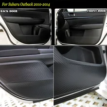 4 шт. Новые Межкомнатные Двери Из Углеродного Волокна Боковой Край Anti-kick Площадку Защита Наклейка Для Subaru Outback 2010