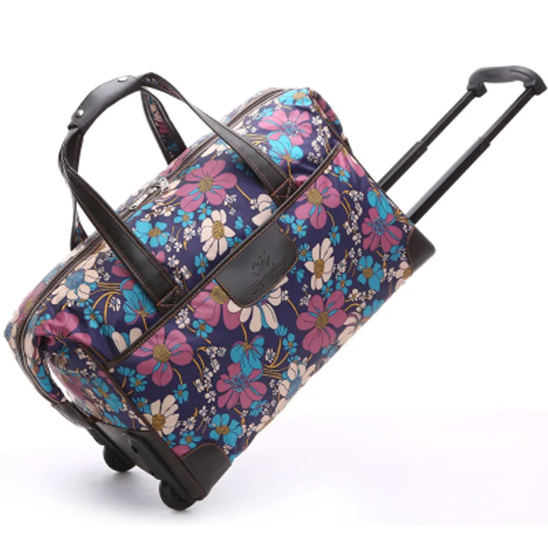 Горячее предложение! Новая женская модная сумка на колесиках для девочек, водонепроницаемый чемодан на колесиках, повседневная сумка для путешествий на колесиках