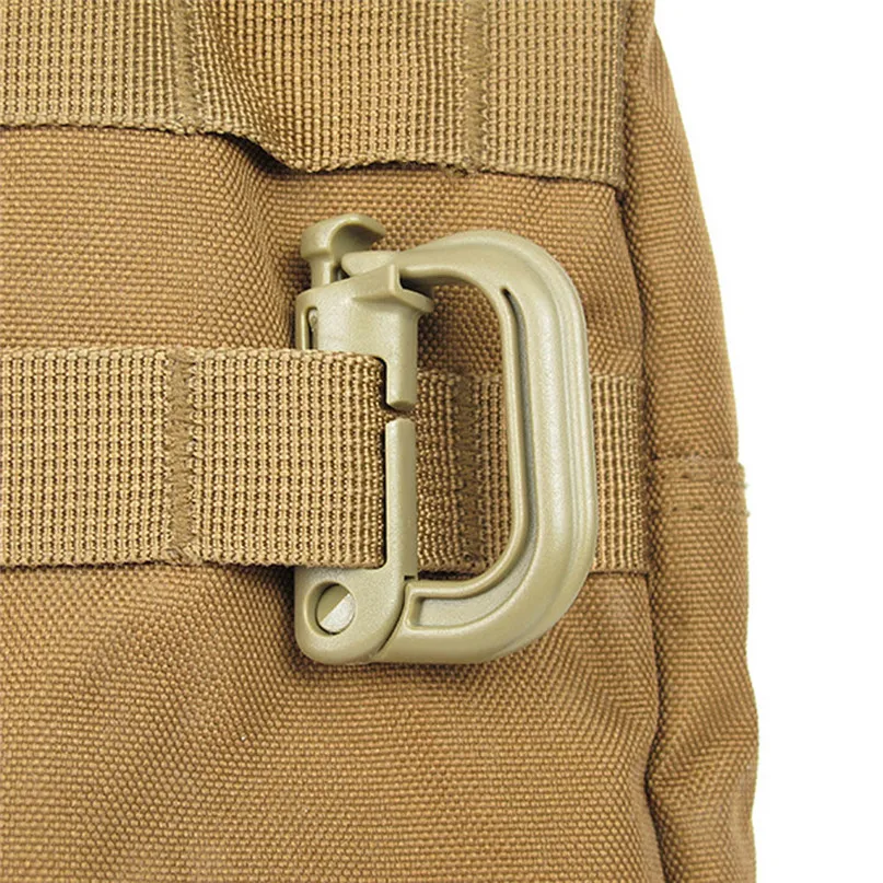 Multipurpose Keychain Carabiner D-Ring Locking Hanging Hook Tactical Link Snap Keychain for Outdoor Camping Hiking #25J (6)