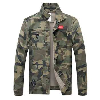 

MORUANCLE Men Camouflage Denim Jacket Slim Fit Camo Jean Jackets For Man Trucker Jackets Outerwear Size S-4XL Turn Down Collar