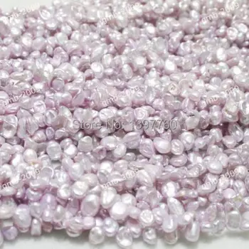 

Miss0038 7-8mm Natural Purple Keshi Real Freshwater Pearl Gems loose beads 15"AA