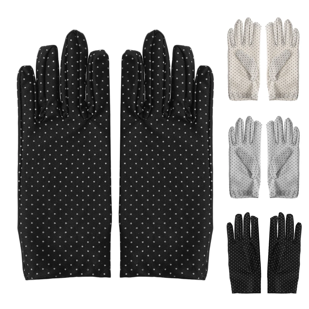 KLV женские летние хлопковые короткие рукавицы дизайн солнцезащитные Нескользящие перчатки горячая Распродажа 2018
