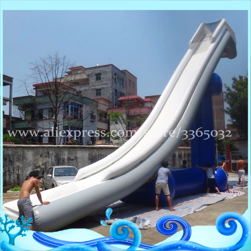 Заводская цена надувная плавающая водная горка для лодки гигантская яхты с
