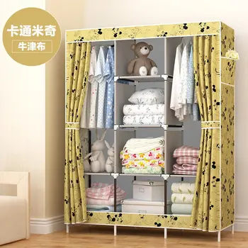 

Good Wardrobe Closet Large And Medium-sized Cabinets Simple Folding Reinforcement Receive Stowed Clothes Store