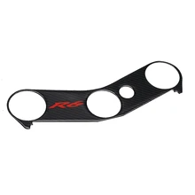 Motocicleta 3D Baixando Triple Tree Front End Superior Top Grampo R6 Carbono Adesivo Decalque Para Yamaha YZF 2006 2007 YZF-R6 06 07