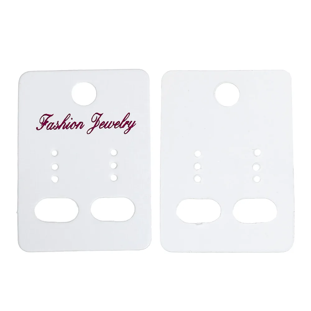 

Doreen Box hot- 100 PCs White Ear Hooks Earring Display Cards 45x32mm (B06264)