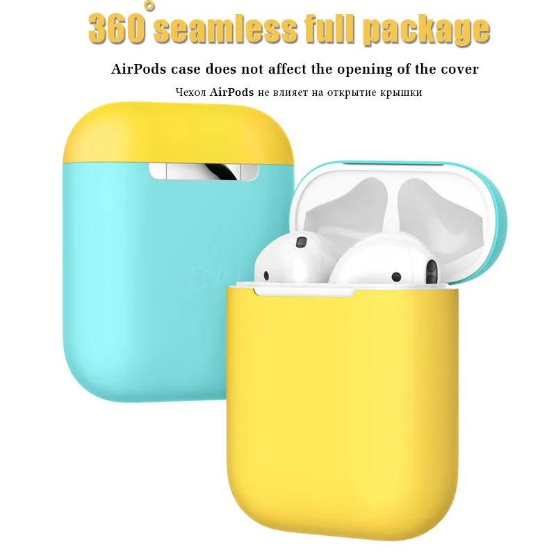 Оригинальный официальный беспроводной Bluetooth чехол для наушников Apple Airpods 1 2 Чехол