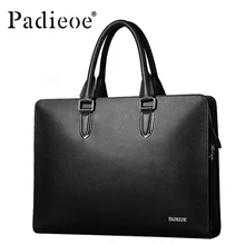 Padieoe Brand Luxury leather men’s messenger bag business men’s laptop briefcase fashion male shoulder handbags man bag 48ZPX