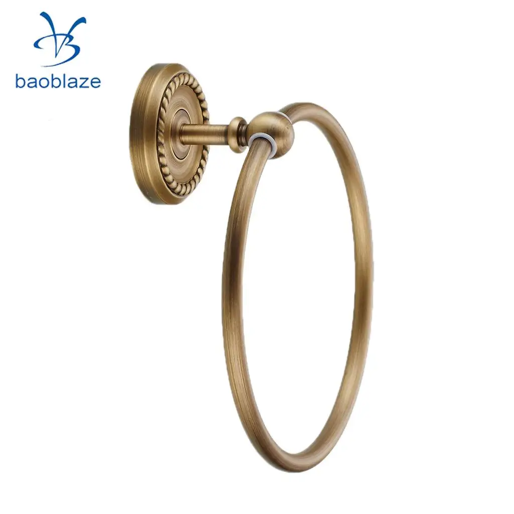 Wall Mounted Brass Towel Rack Holder Bathroom Towel Ring Bath Towel Rail