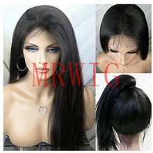 MRWIG Real Hair Long Yaki Straight Synthetic Lace Front Wig Glueless Heat Resistant Fiber Free Parting Lady Women MRWIG Real Hair Long Yaki Straight Synthetic Lace Front Wig Glueless Heat Resistant Fiber Free Parting Lady Women