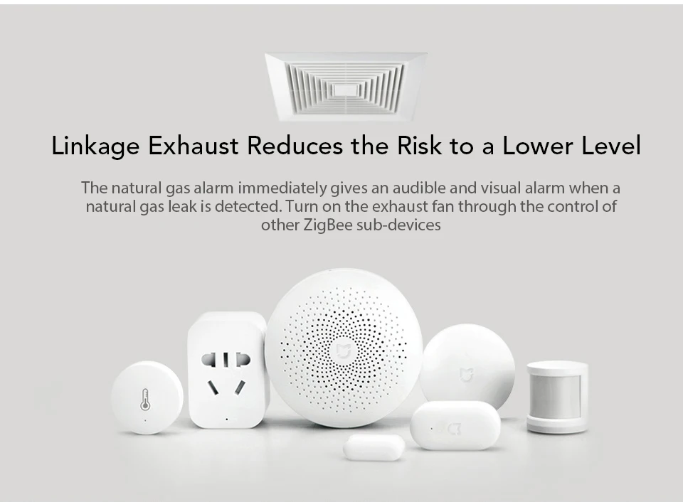 Xiaomi Honeywell Gas Alarm Detector Zigbee Remote Control CH4 Detect Monitoring Ceiling Wall Mounted Easy Install Work Mijia APP (4)