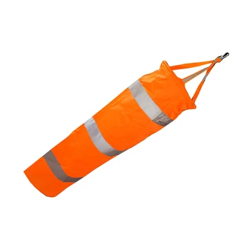 

Windsock Sleeve 0.8m Durable Rip-stop Thickened Waterproof Fluorescent Windsock with Reflective Belt Outdoor Wind Measurement
