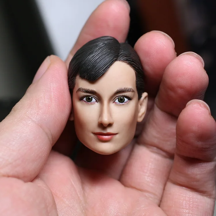 

1:6 Female Figure accessories Roman Holiday Audrey Hepburn head shape carved for 12" Action figure doll