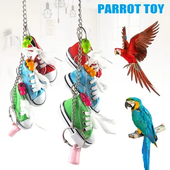 

Mini Canvas Shoes Parrots Toys Pet Birds Cage Decor Parrots Cockatoo Climbing Toy Nuovo giocattolo pappagallo BDF99