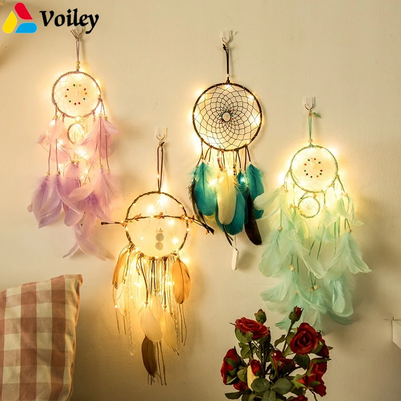 

Baby Shower Girl Creative 2M 20pcs LEDs Stars String Lights Dream Catcher Weeding Christmas Navidad Home Ornaments Wind Chimes,W