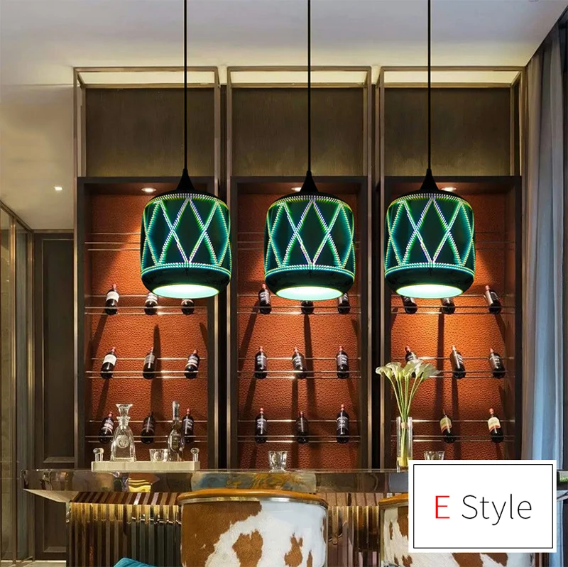 Horsten Novelty Modern LED Pendant Light Glass Hanging Lamps 3D Design Lamp E27 110V 220V For Bar Restaurant Cafe Living Room Lamp (26)