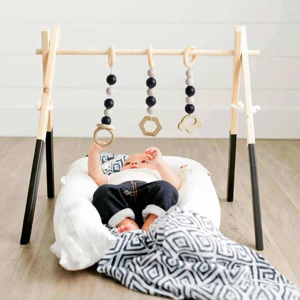 

Creative Baby Activity Playing Equipment Fitness Wooden Ring-pull Frame Multi-bracket Toddler Educational Toy LXY9 AP08