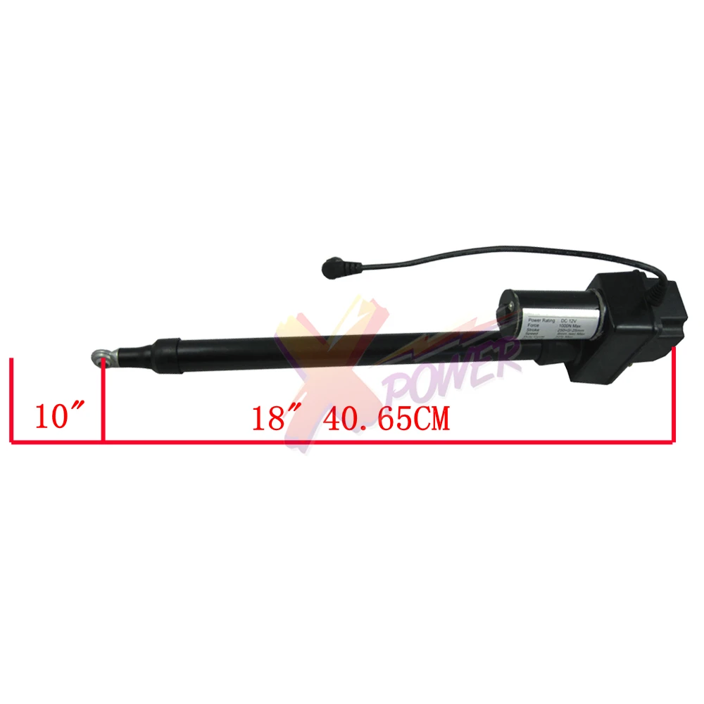 Heavy Duty 10 Inch Linear Actuator Lift Hood Adjustable Stroke 200lb 12 Volt DC