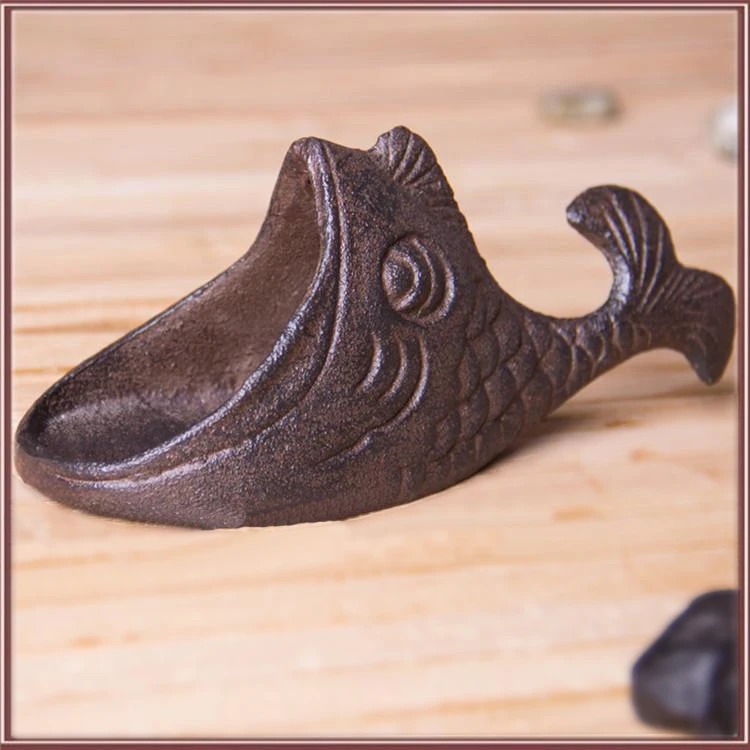 

Fish storage box cast iron large mouth fish candlestick iron ashtray