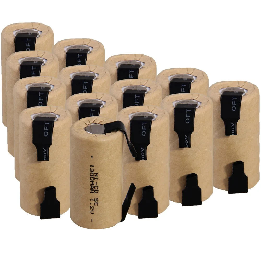 

14 pcs SC 1300mah 1.2v battery NICD rechargeable batteries for emergency light toy equipment power for electric screwdriver