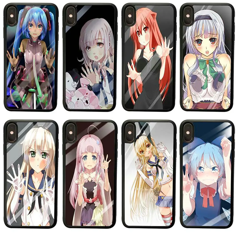 Mobile Phone Bag 5.8 inches Black Back Cover Soft Shell for iphone X XS Case in Fitted Cases Behind Glass Anime Lock Screen |