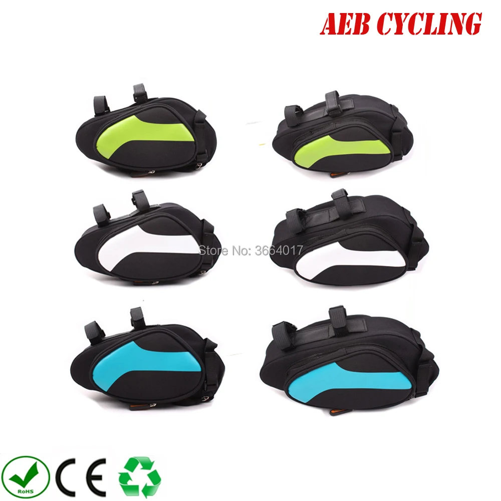 Perfect Free shipping small trianle storage bag seat tube bag for 36V 48V small triangle Li-ion battery with belt for folding bike 8