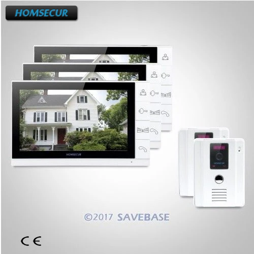 HOMSECUR 9 "Hands-free видео и аудио Домашний домофон + ИК-подсветка с датчиком для качественного ночного видения