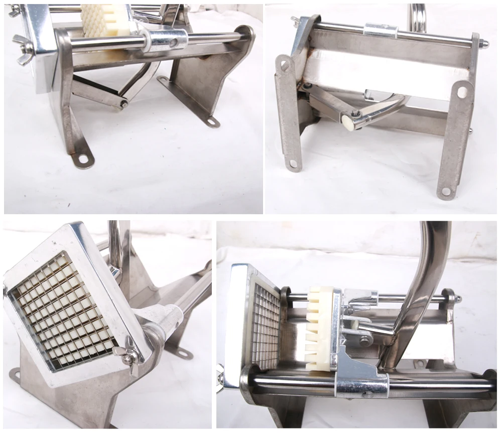  Stainless Steel French Fries Cutter Potato Chip Slicers Manual Vegetable Fruit Cutter With 3 Blades - 32965126545