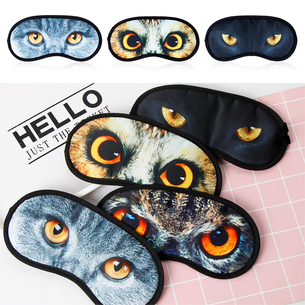 

Hot Sale Random !1PC Elastic Cat Three-Dimensional Bindfold Travel Eyeshade Eye Cover Sleep Aid Travel Sleeping Eye Mask