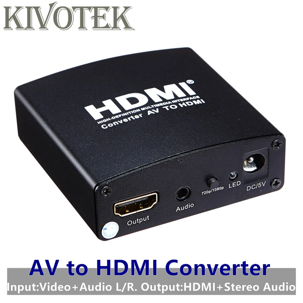 

Analog to HDMI Converter Adapter,Video+Audio L/R to HDMI1080P+Stereo Audio Connector For DVD,STB PS23/PSP,WII,XBOX Free Shipping