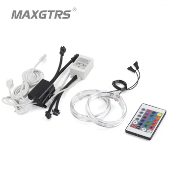 

2x 80mm 95mm Car Guide Led Angel Eyes Light Halo Rings DRL For 2.5 3.0 inch Car Headlights Motorcycle With Remote Control