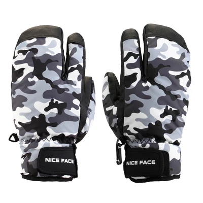 Зимние профессиональные лыжные перчатки для мальчиков и девочек, водонепроницаемые теплые перчатки для взрослых, зимние детские ветрозащитные лыжные сноубордические перчатки с тремя пальцами