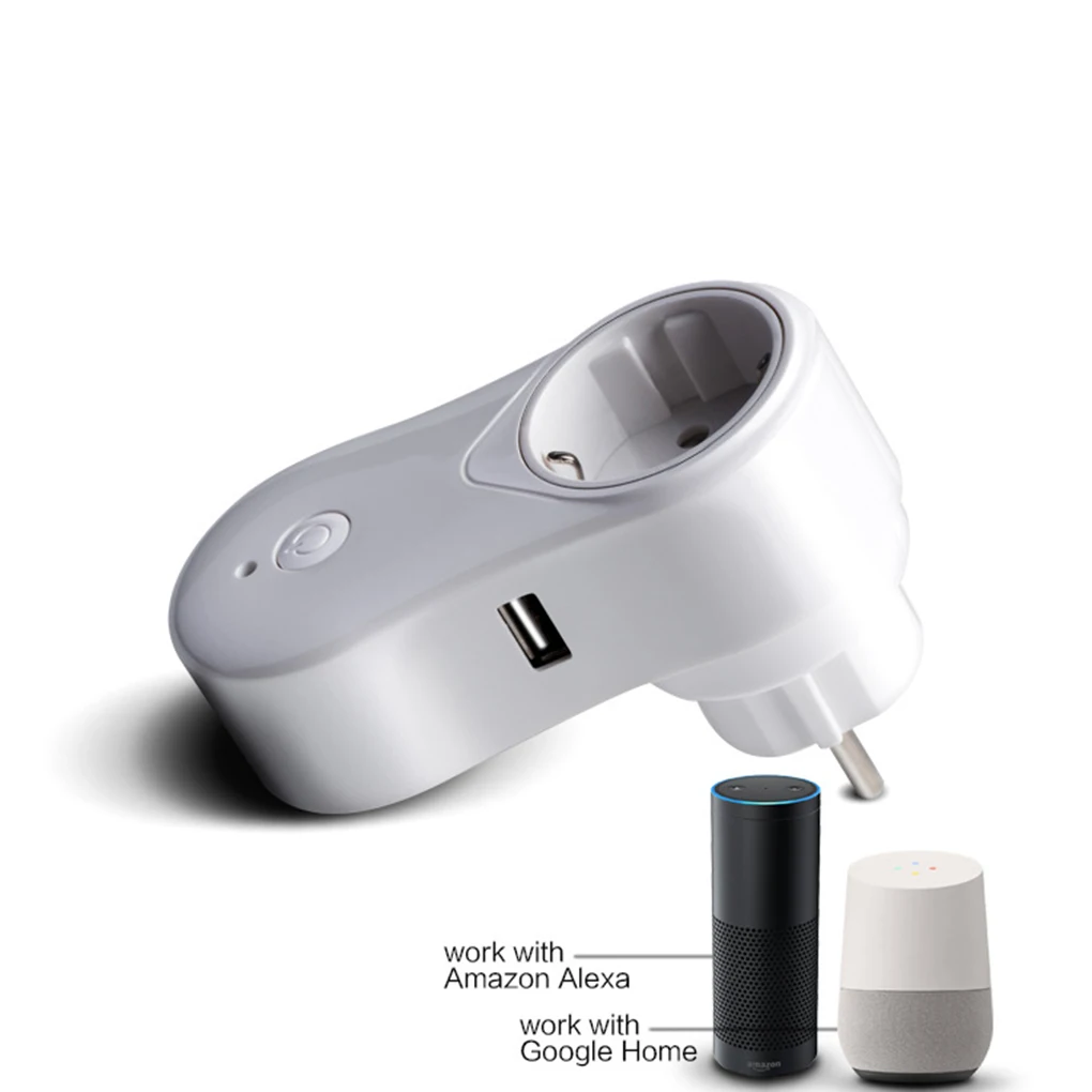 

EU Plug Wifi Intelligent Socket Timing Socket for Wireless Smart Home Voice Control Socket