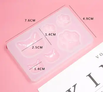 

XCDIY cat bear paw Silicone Mould Making for Epoxy Resin Jewelry Mould Craft Moulds Tools