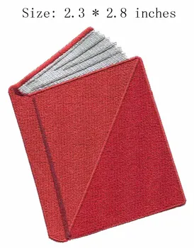 

Textbook patch embroidery patch 2.3" wide /red/write/stitchwork