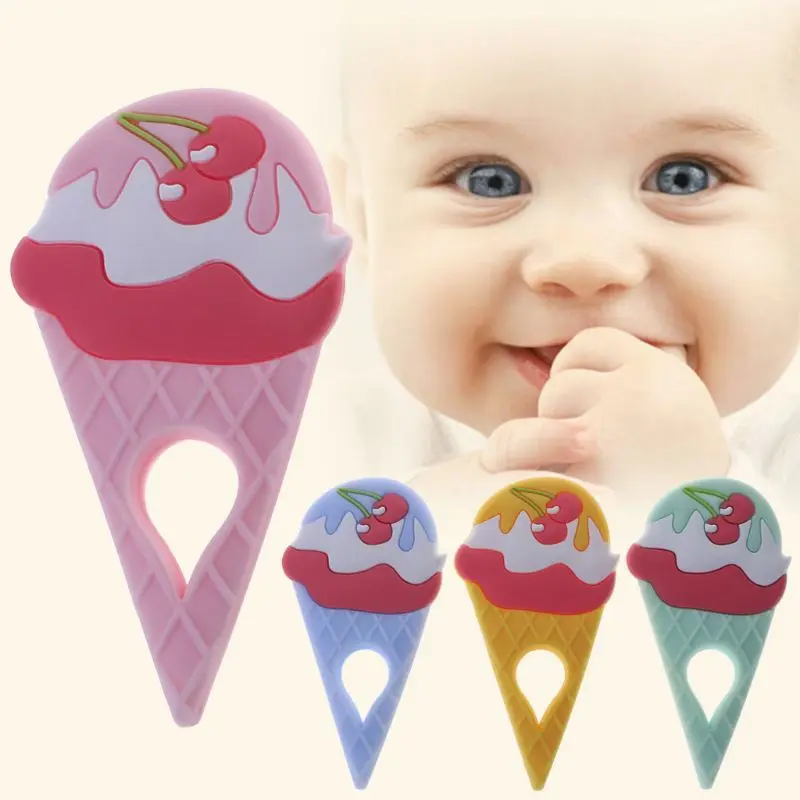 Silicone Beads DIY Teething Baby Teether Milky Tea Cute Oral Care Bite Chew Newborn Safe Food Grade Crafts Pendant Necklace