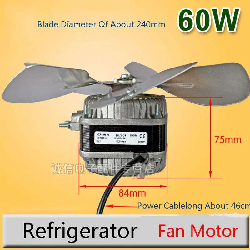 25 Вт/35 Вт/40 Вт/60 Вт охлаждающий конденсатор вентилятора холодильника мотор вентилятора