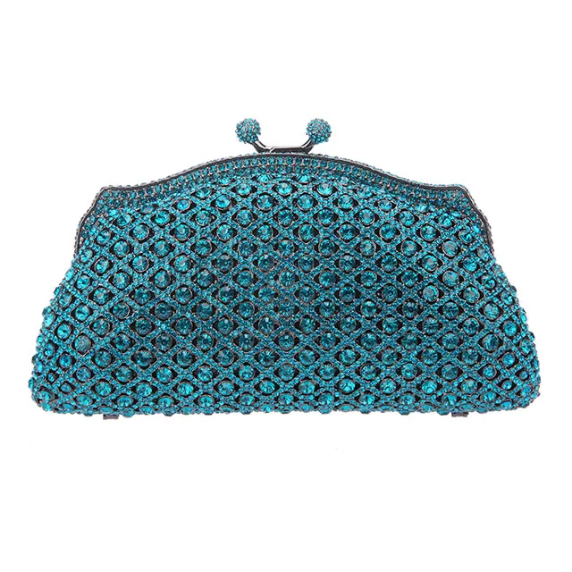 Lake Blue Fawziya Kiss Lock вечерние сумки для женщин клатчи кошельки и сумки - Цвет: Lake Blue