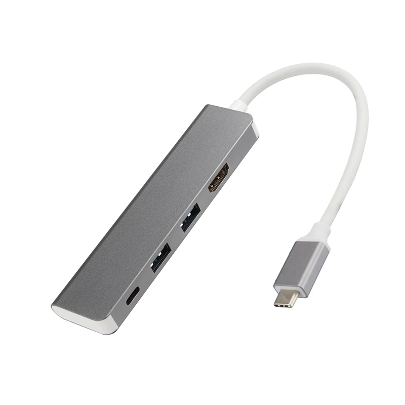 

4 in 1 Type-C to HDMI Converter USB 3.0 Ports for Laptops Tablet Smartphones QF66